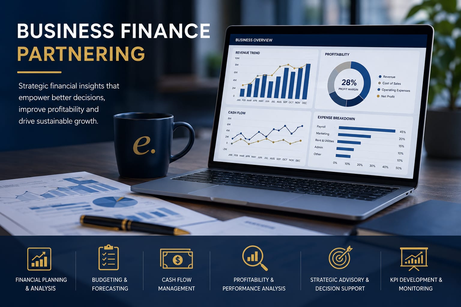 Financial dashboard and business analytics